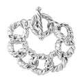 Sterling Silver Toggle Clasp Bracelet (6.50 In) 30.64 Grams - Sticky add to cart bar