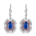 Kashmir Kyanite and Multi Gemstone 5.50 ctw Royal Elegance Earrings in Rhodium Over Sterling Silver - Sticky add to cart bar