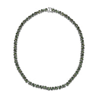 TLV Betroka Blue Apatite Necklace (18 Inches) in Rhodium Over Sterling Silver 29.50 ctw