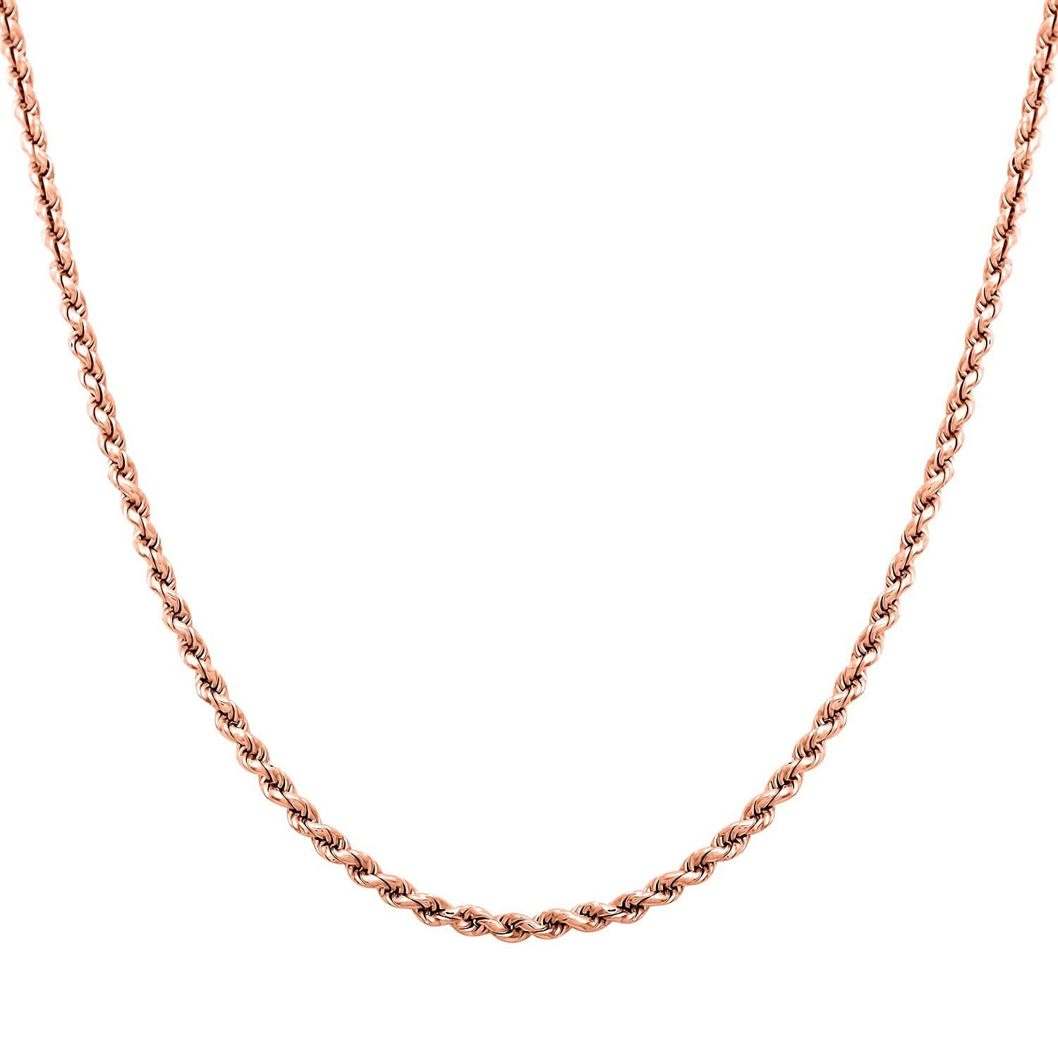 Necklace in 14K Rose Gold Over Sterling Silver 24 Inches 9 Grams