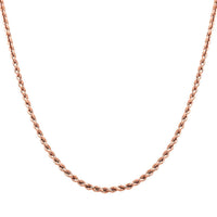 Necklace in 14K Rose Gold Over Sterling Silver 24 Inches 9 Grams