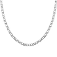 Sterling Silver Flat Curb Necklace 24 Inches 20.5 Grams