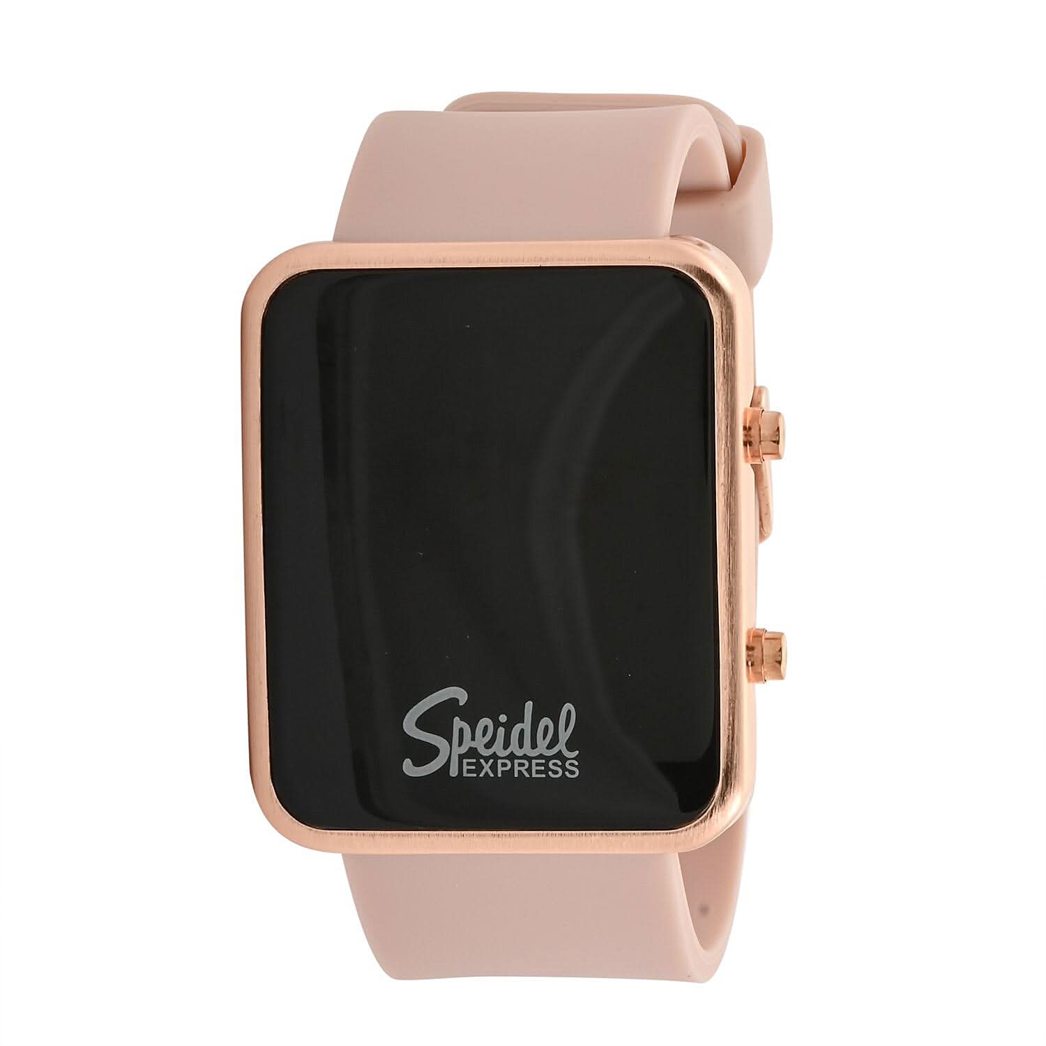 Speidel Easy Read Digital Watch Rose Silicone Band (6.0-8.0In)