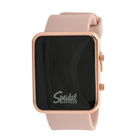 Speidel Easy Read Digital Watch Rose Silicone Band (6.0-8.0In)