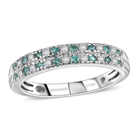 950 Platinum  AAAA  Paraiba Tourmaline   White Diamond  VS2 Band Ring 0.34 ctw ,  Platinum Wt. 3.91 g