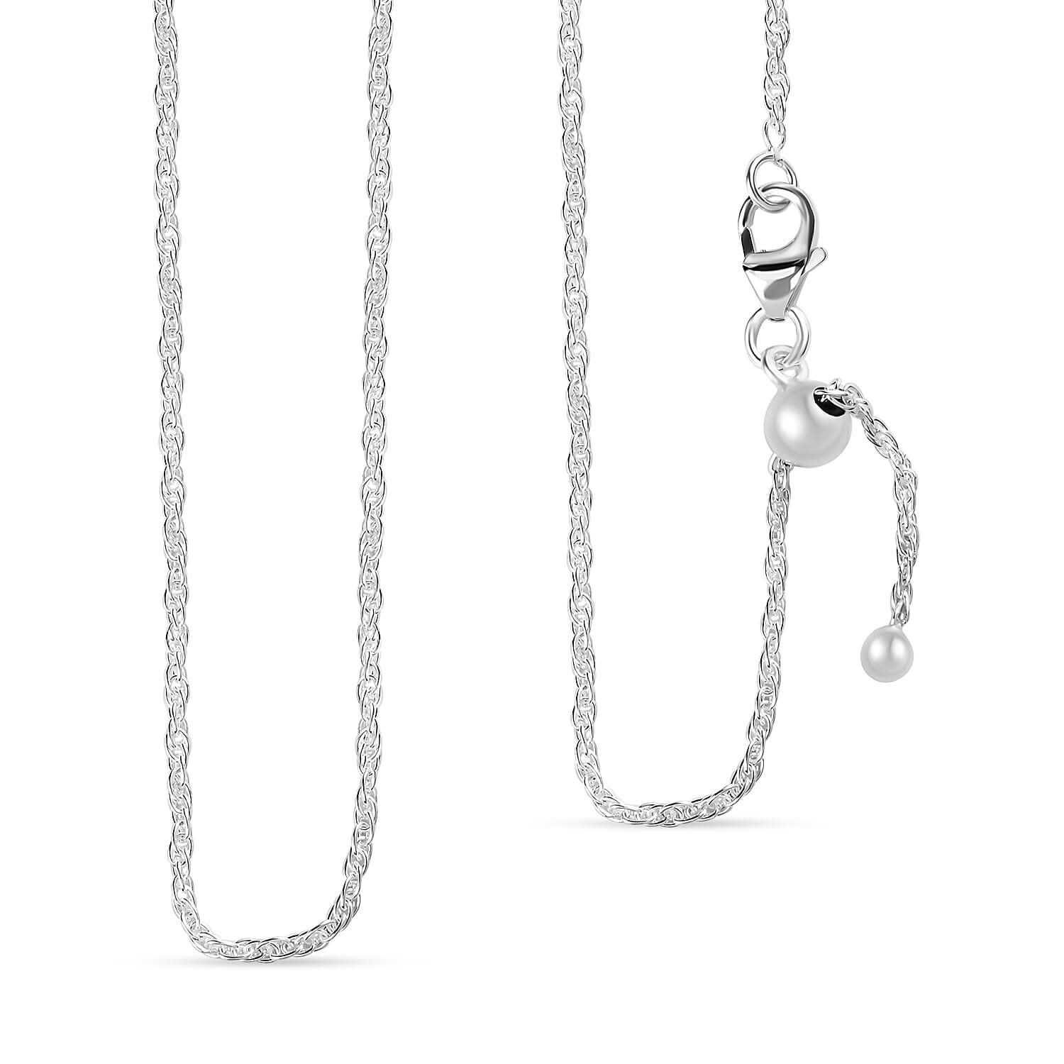 Spiga Chain Necklace in Sterling Silver 20 Inches 2.80 Grams