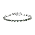 TLV Natural Green Apatite Bracelet in Rhodium Over Sterling Silver (7.25 In) 10.30 ctw - Sticky add to cart bar