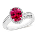 Luxoro Premim Ouro Fino Rubellite and G-H I1 Diamond Ring in 14K White Gold (Size 10.0) 2.68 ctw - Sticky add to cart bar