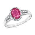 Luxoro Premium Mozambique Ruby and G-H I1 Diamond Ring in 14K White Gold (Size 10.0) 2.96 ctw - Sticky add to cart bar
