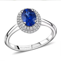 Certified & Appraised Rhapsody AAAA Ceylon Blue Sapphire and E-F VS Diamond 1.30 ctw Ring in 950 Platinum (Size 10.0) 5.10 Grams (Del. in 15-20 Days)