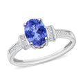 Luxoro Premium Tanzanite and G-H I1 Diamond Ring in 14K White Gold (Size 10.0) 1.50 ctw - Sticky add to cart bar