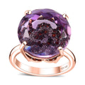 GP Italian Garden Collection Rose De France Amethyst, Multi Gemstone Ring in 18K Vermeil RG Over Sterling Silver (Size 10.0) (Del. in 10-12 Days) 15.00 ctw - Sticky add to cart bar