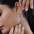 Blush Tourmaline Inside Out Hoop Earrings in Vermeil Rose Gold Over Sterling Silver 4.00 ctw - Sticky add to cart bar