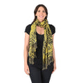NYC CLOSEOUT Black Abstract Animal Shawl - Sticky add to cart bar