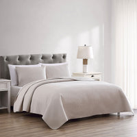 The Nesting Company- Aspen 3 Piece Queen Quilt Set Taupe
