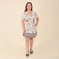 Tamsy Multicolor Floral Smocked Waist Dress - S - Sticky add to cart bar