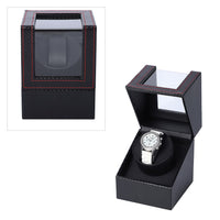 Black Automatic Rotating Watch Winder Box 2xAA Battery (not included)