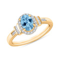 Iliana AAA Santa Maria Aquamarine and G-H SI Diamond 1.05 ctw Ring in 18K Yellow Gold (Size 8.0) 4.20 Grams - Sticky add to cart bar
