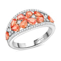 Labour Day Doorbuster Deal Modani 14K White Gold Padparadscha Sapphire, Diamond (0.29 cts) Ring (Size 10.0) (Del. in 10-12 Days) 1.85 ctw - Sticky add to cart bar