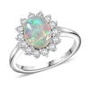 Ethiopian Welo Opal & Moissanite