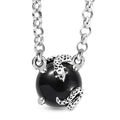 D'Joy California Black Jade and Thai Black Spinel 6.65 ctw Snake Necklace in Sterling Silver 18 Inches - Sticky add to cart bar