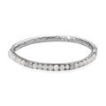 Kuisa Rainbow Moonstone 20.65 ctw Bangle Bracelet in Stainless Steel (7.25 In) - Sticky add to cart bar