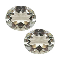 Montezuma Prasiolite Set of 2 (Ovl 12x10 mm) 8.03 ctw Loose Gemstone
