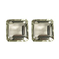 Montezuma Prasiolite Set of 2 (Sqr 9 mm) 6.51 ctw Loose Gemstone - Sticky add to cart bar