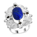 Sajen Silver Lapis Lazuli, Sky Blue Topaz Ring in Sterling Silver (Size 10.0) 12.10 ctw - Sticky add to cart bar
