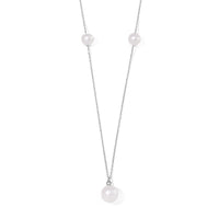 Edison Pearl Necklace (20 Inches) in Sterling Silver