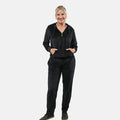 Hanton Purple Women's 2 Piece Velvet Sweatshirt with Pant - L - Sticky add to cart bar
