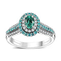 950 Platinum AAAA Paraiba Tourmaline White Diamond EF, VS Main Stone With Side Stone Ring , Platinum Wt. 7 g 1.37 ctw - Sticky add to cart bar