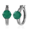 Green Onyx Earrings in Stainless Steel 6.10 ctw - Sticky add to cart bar