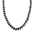 Chrome Diopside Beaded 54.10 ctw Necklace 18 Inches in Rhodium Over Sterling Silver - Sticky add to cart bar