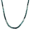 Grandidierite Beaded 87.00 ctw Necklace 18 Inches in Rhodium Over Sterling Silver - Sticky add to cart bar