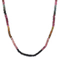 Multi-Tourmaline Beaded 55.80 ctw Necklace 18 Inches in Rhodium Over Sterling Silver - Sticky add to cart bar
