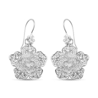 Bali Legacy Sterling Silver Floral Earrings 6.60 Grams