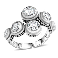 Doorbuster Bali Legacy Moissanite 3.00 ctw Ring in Sterling Silver (Size 10.0)