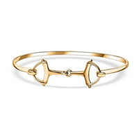Snaffle Openable Bangle Bracelet in 18K Vermeil Yellow Gold Over Sterling Silver (7.25 In) 7.97 Grams