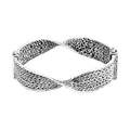 Doorbuster Bali Legacy Tulang Naga and Borobudur Twisted Bangle Bracelet in Sterling Silver (6.50 In) 41 Grams - Sticky add to cart bar