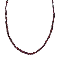 Orissa Rhodolite Garnet Beaded 95.50 ctw Necklace 20 Inches in Stainless Steel