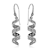 TLV Bali Legacy Sterling Silver Milky Way Tulang Naga Earrings (5.70 g)