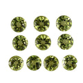 AA Peridot Set of 10 (Rnd 5 mm) 5.33 ctw Loose Gemstone - Sticky add to cart bar