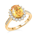 Collector's Edition Luxoro AAA Canary Yellow Sapphire and G-H I2 Diamond 3.00 ctw Ring in 14K Yellow Gold 4.05 Grams - Sticky add to cart bar