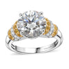 Moissanite & Yellow Sapphire