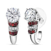 Moissanite & Red Sapphire