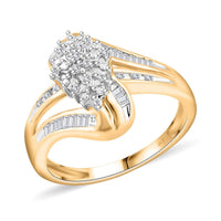 Doorbuster Closeout Deal 10K Yellow Gold Diamond (G-H, I3) Ring (Size 10.0) 0.20 ctw