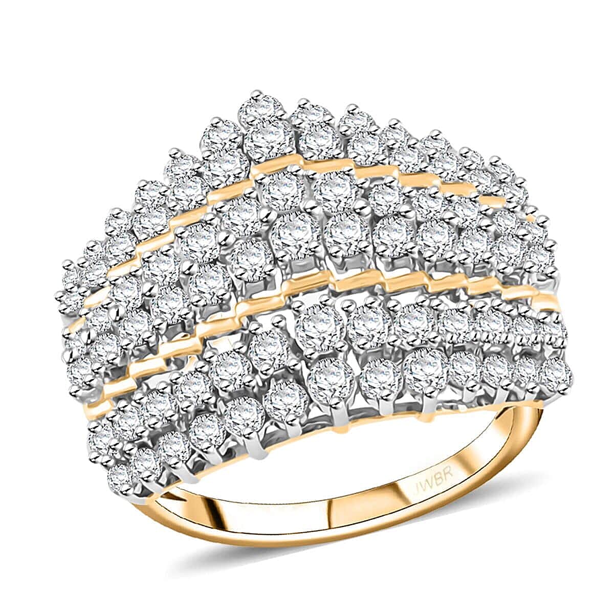 NY Closeout 10K Yellow Gold Diamond (G-H, I3) Ring (Size 10.0) (5.60 g) 2.00 ctw