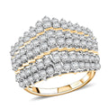 NY Closeout 10K Yellow Gold Diamond (G-H, I3) Ring (Size 10.0) (5.60 g) 2.00 ctw - Sticky add to cart bar