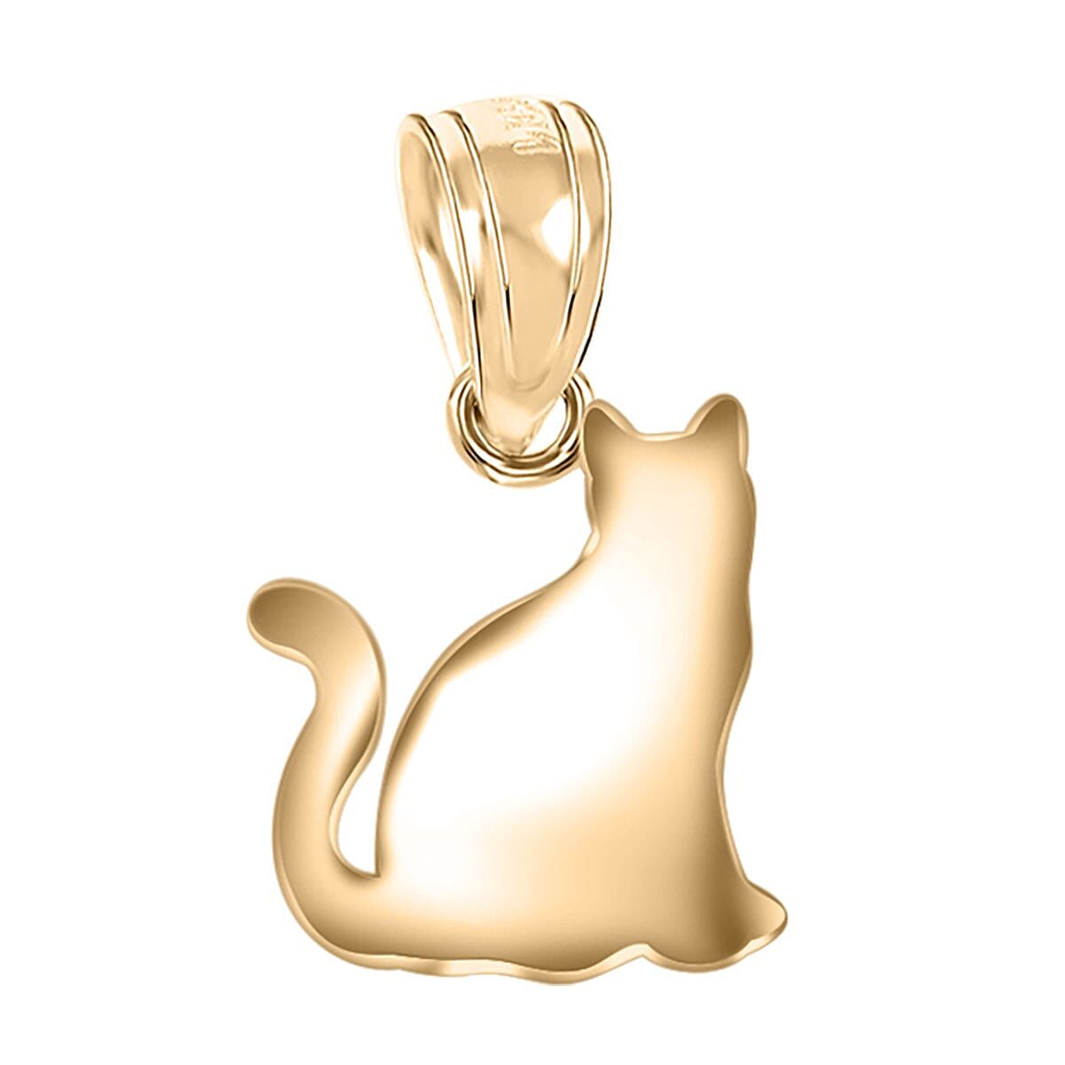 Cat Pendant in 10K Yellow Gold 0.60 Grams